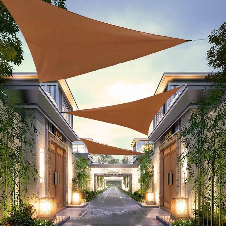 outdoor triangular canopy outdoor courtyard balcony sun protection shade sail 3 meters folding rainp