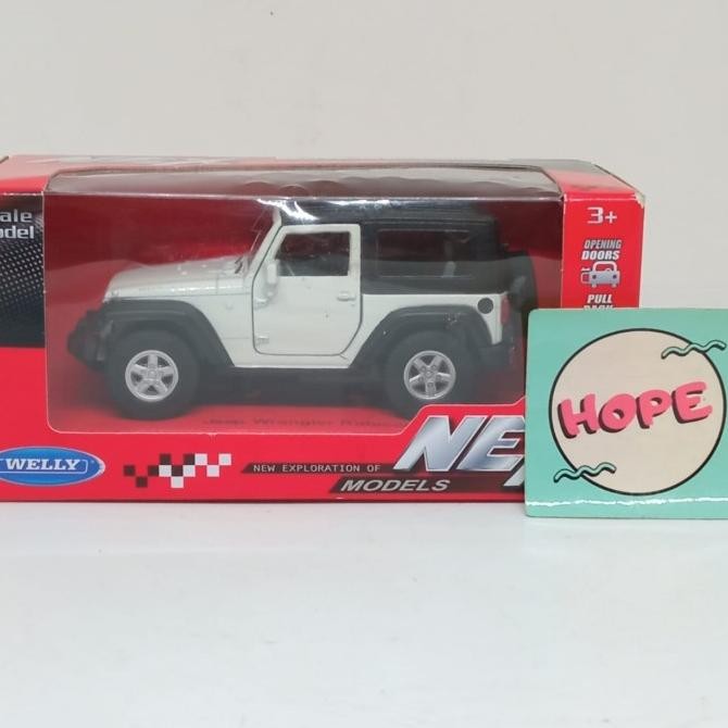 Welly Nex Jeep Wrangler Rubicon Miniatur Mobil Pullback Open Doors