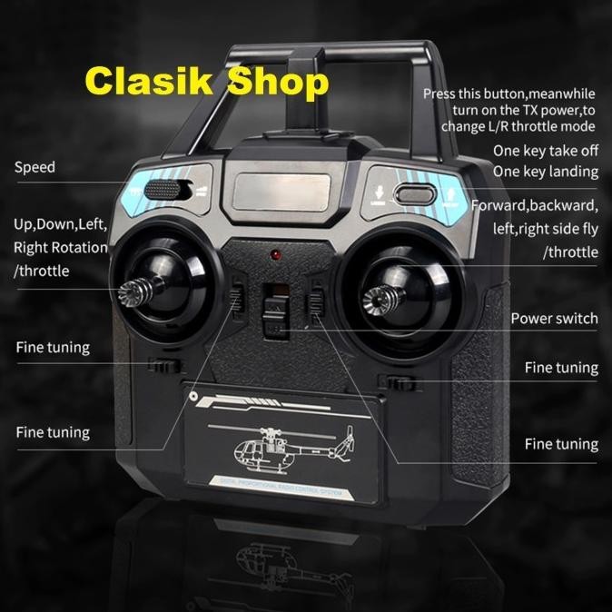 C186 Pro RC Helicopter 2.4G 4 Channel BO105 Heli TER