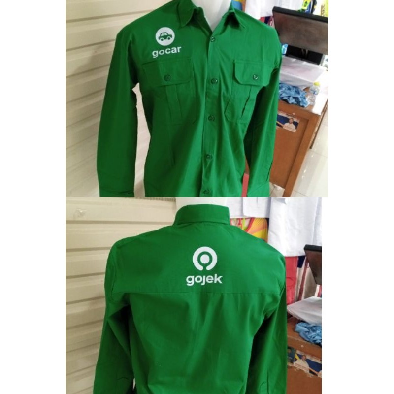 kemeja gocar lengan panjang