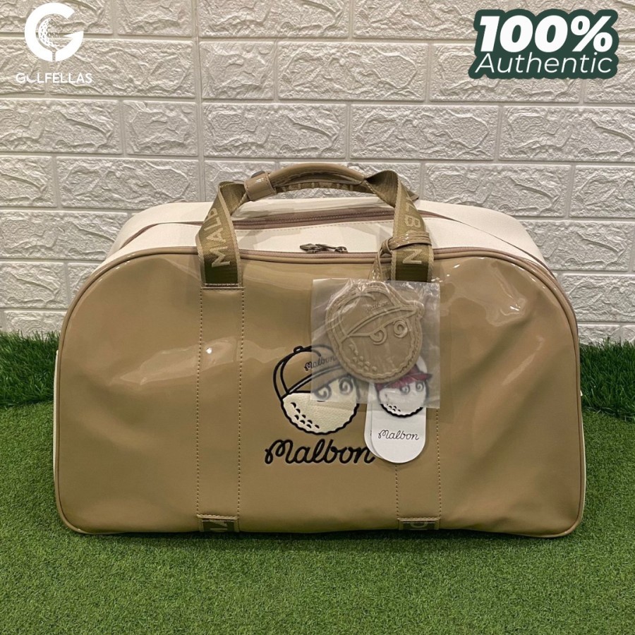 Malbon Golf Classic Boston Bag Khaki