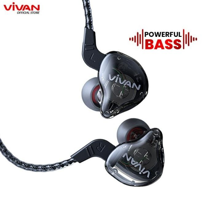 Produk Unggulan] HEADSET VIVAN Q15 EARPHONE HIFI STYLE POWERFULL BASS KABEL Q 15