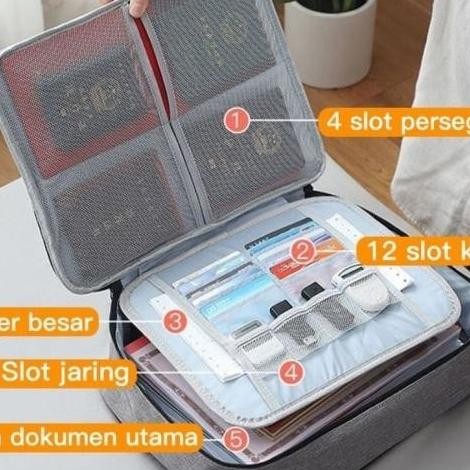 

BONUS TAS TEMPAT PENYIMPANAN DOKUMEN BOX FILE ARSIP TRAVEL BAG NAVY 3