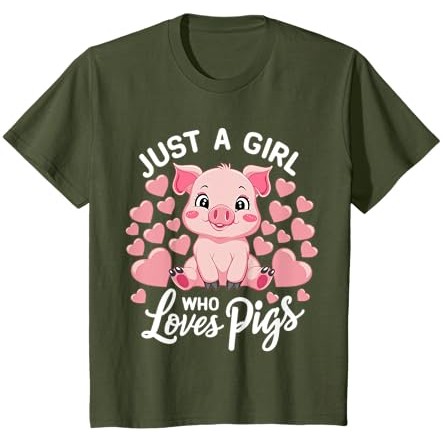 Just A Girl Who Loves Pigs Kaos |Bl1hjFrj|