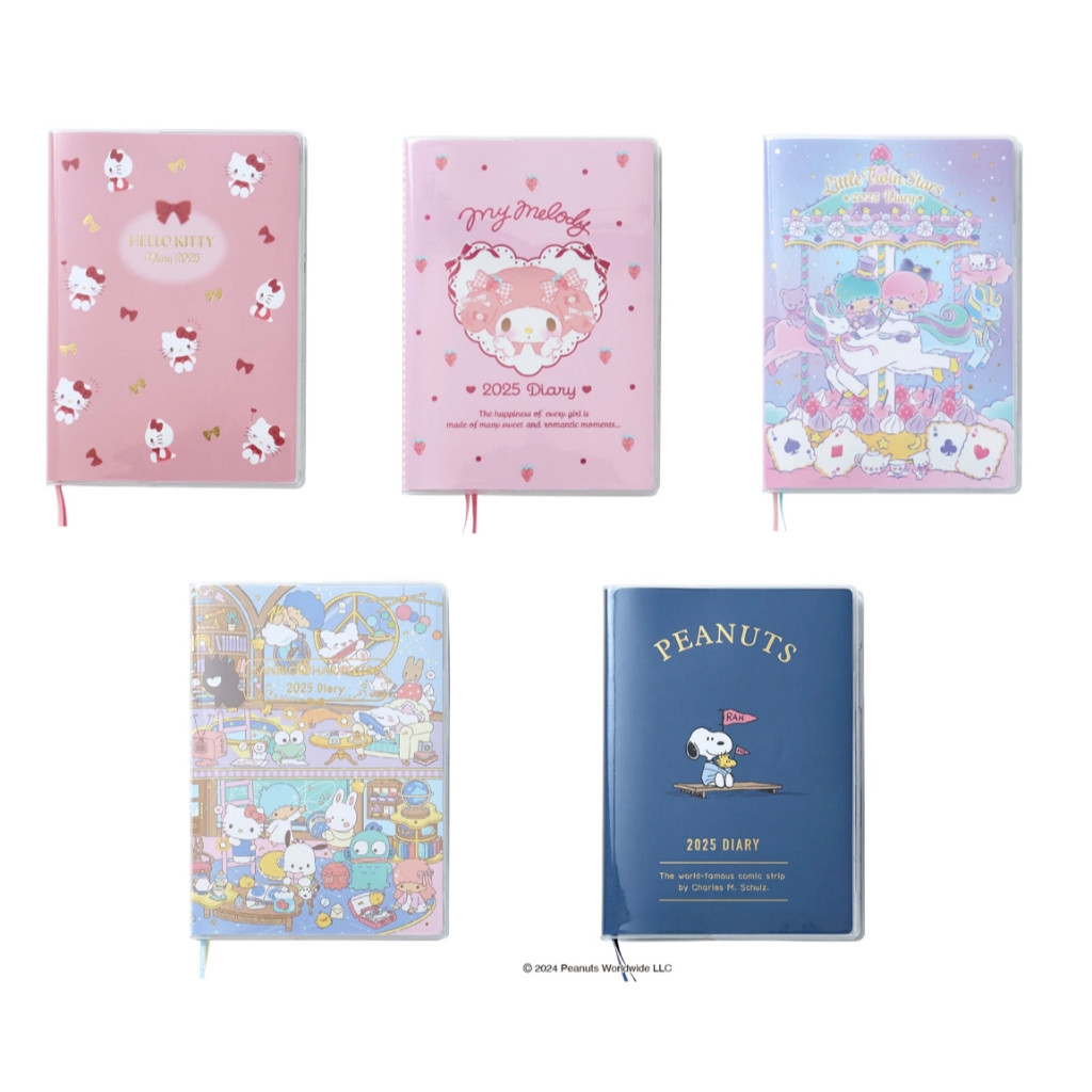 

[Langsung dari Jepang] Buku Jadwal / Buku Harian Sanrio B6 (Jenis Garis Horizontal) 2025 BARU |3td1X50m|