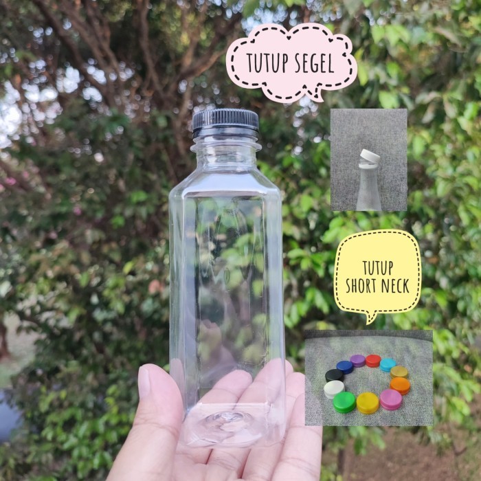 Botol Almond Kotak 250Ml / Botol Plastik 250Ml / Botol Kick
