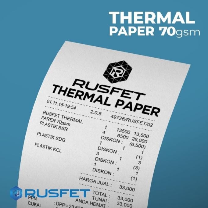 

Kertas Thermal Printer Paper Coreless Resi Barcode Edc Pos 57X30Mm Dus