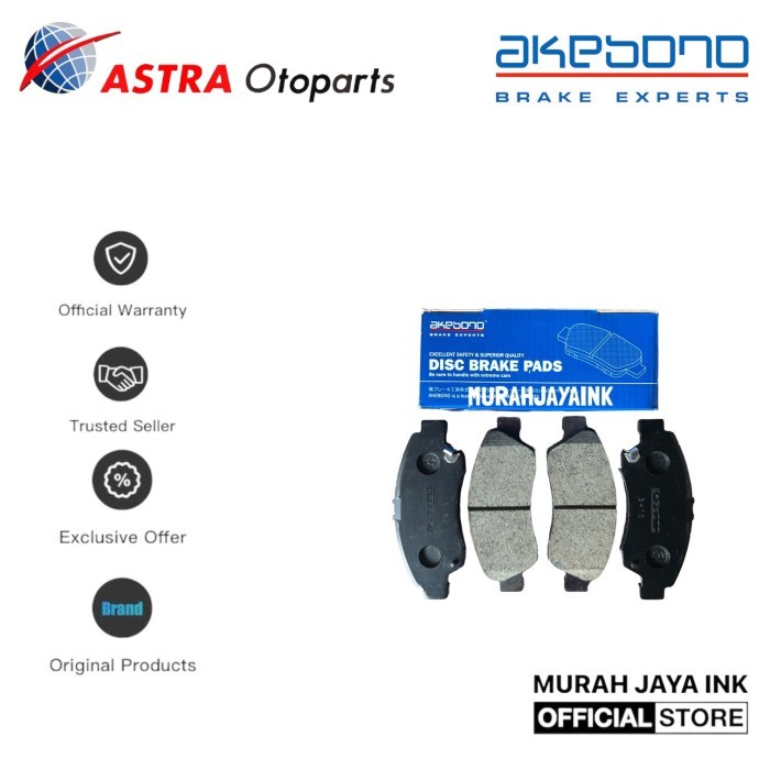 Kampas Rem Depan / Brake Pad Akebono Honda Brio / Satya Ori