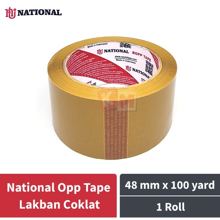 

NEW Lakban Coklat National Opp Tape 2 Inch 48 mm x 100 Yard / Produk Nachi