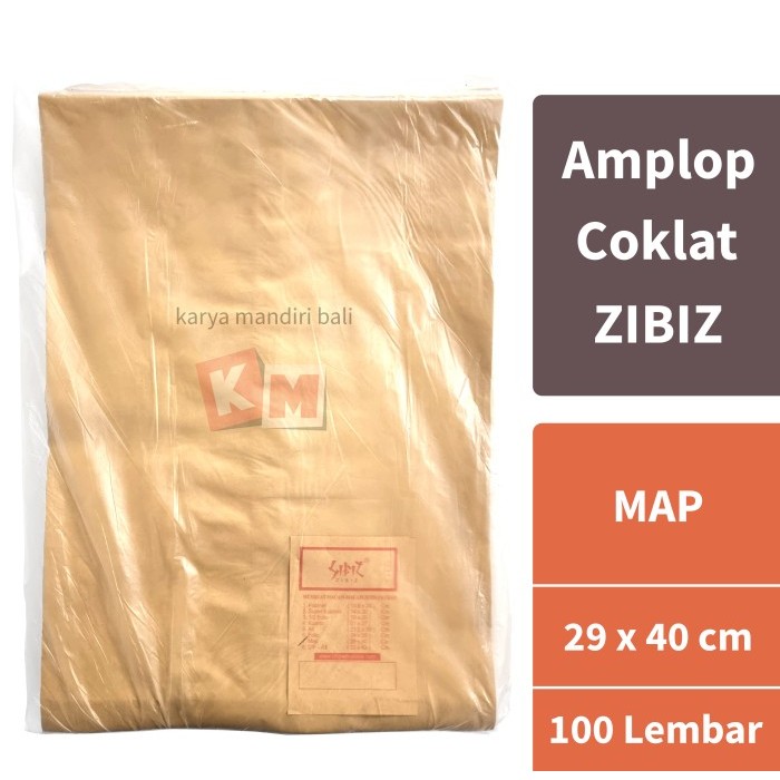 

HARGA DISC - Amplop Coklat ZIBIZ Ukuran Map 29 x 40 cm Isi 100 Lembar