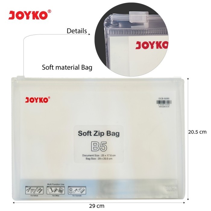 

NEW Document Bag / Tas Dokumen Transparan Joyko DCB-50 B5