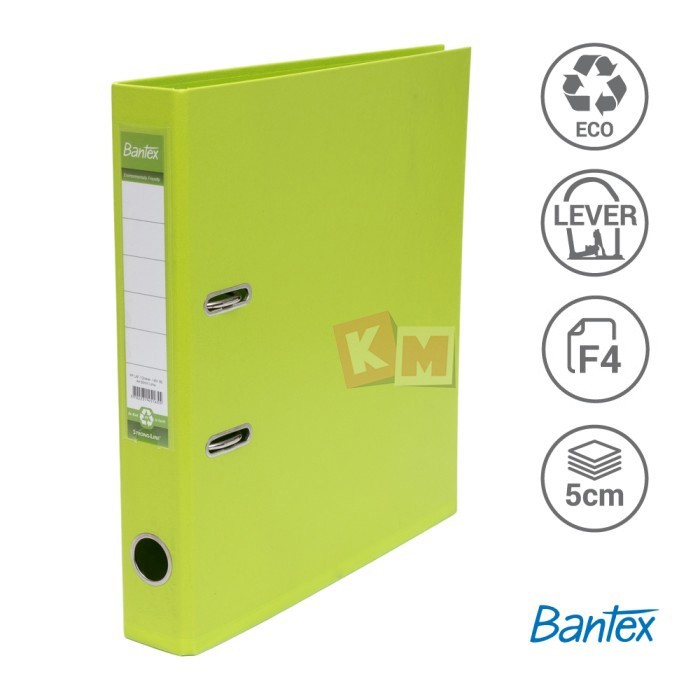

HARGA DISC - Ordner Bantex Lever Arch File PP Plastic Folio 5cm Lime 1466-65