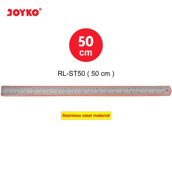 

HARGA DISC - Stainless Steel Ruler / Penggaris Besi Joyko RL-ST50 50 cm 50cm