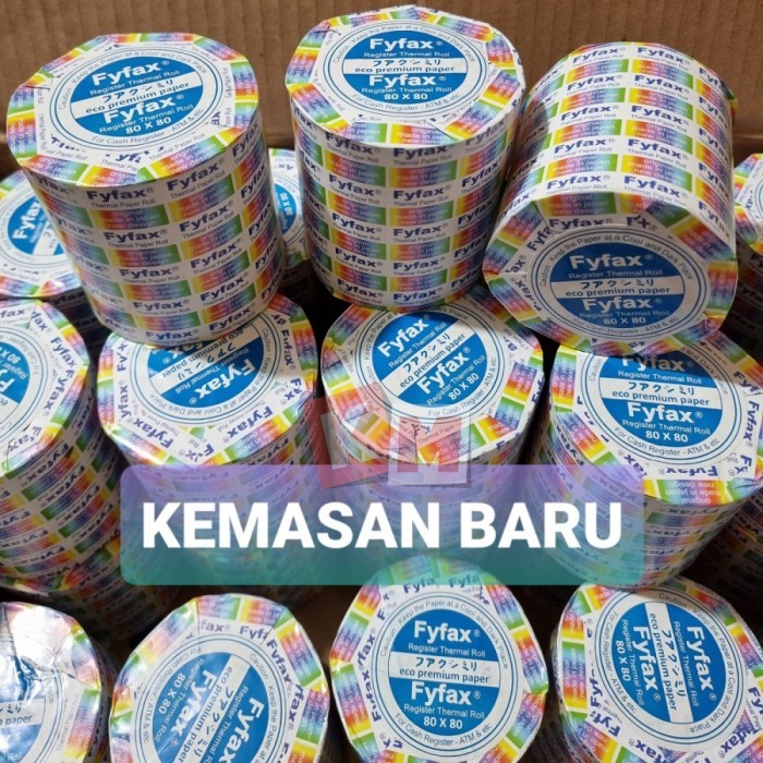 

NEW Kertas Thermal Register Paper Roll FyFax 80 x 80 mm / 80x80