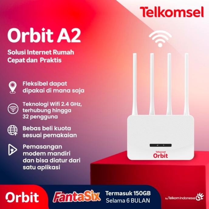 modem wifi 4g telkomsel orbit star a1 free 150gb
