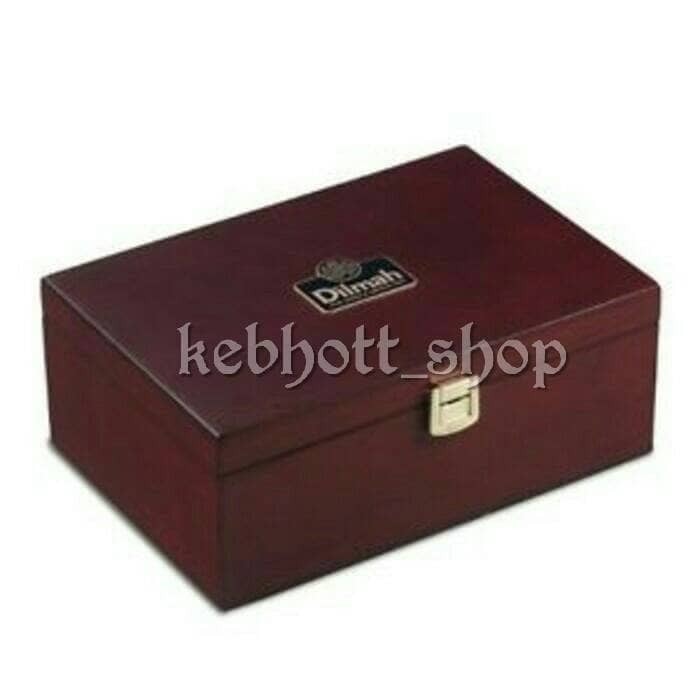 

Dilmah Luxury Tea Set Wooden Box Teh Kotak Kayu Isi 60 Pcs Import