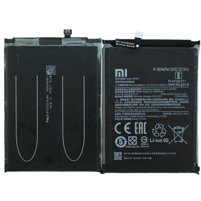 Baterai Redmi Note 9 BN54 Battery Original Copotan BN54