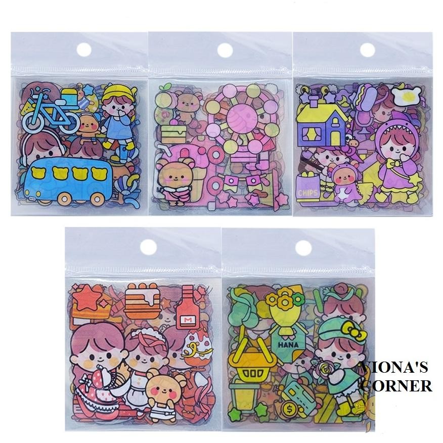 

COD Sticker Momo / Mimi 2D Stiker Kartun Karakter Korea Aesthetic Waterproof Deco Tumbler Random Ae-24
