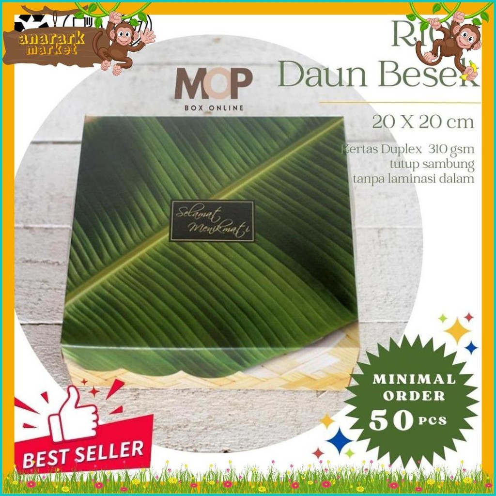 

Kotak Nasi 20X20 R10K Daun Besek Daun Pisang Box Nasi Katering Murah Estetik Kotak Daun Kotak Nikah Hampers (Murmer)