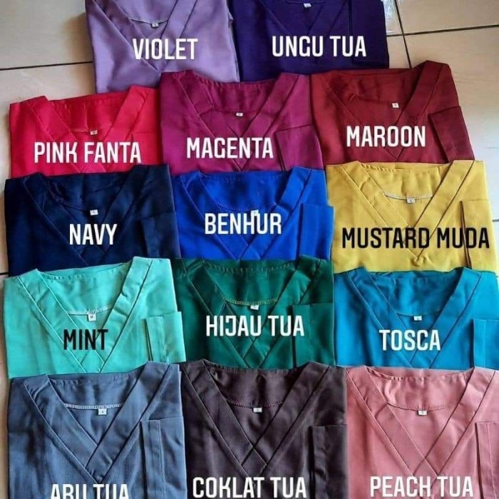 TERBARU [JUMBO] Baju Jaga Oka Ok Setelan Rok Lengan Panjang Rumah Sakit Dinas Dokter Perawat Bidan