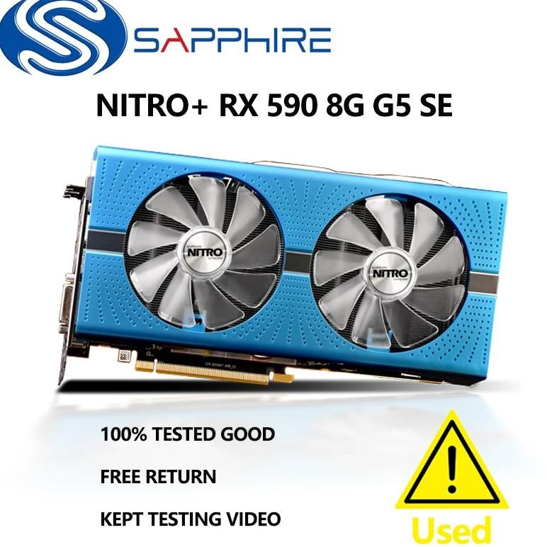 sapphire nitro+ rx 590 8g g5 se gddr5 pcie 3.0 x16 graphic card