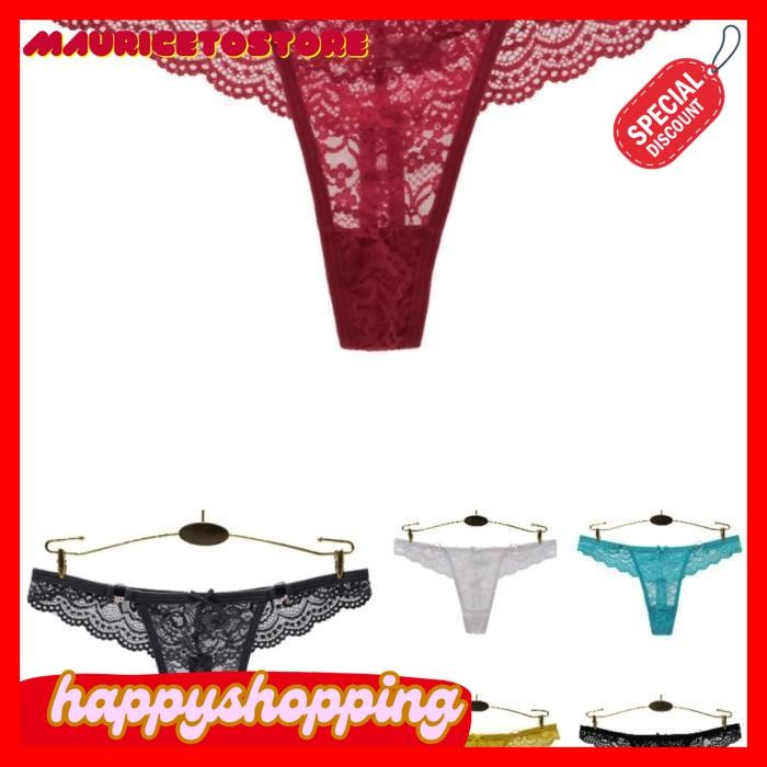 FS CELANA G STRING THONG LACE TRANSPARANT PRAKTIS