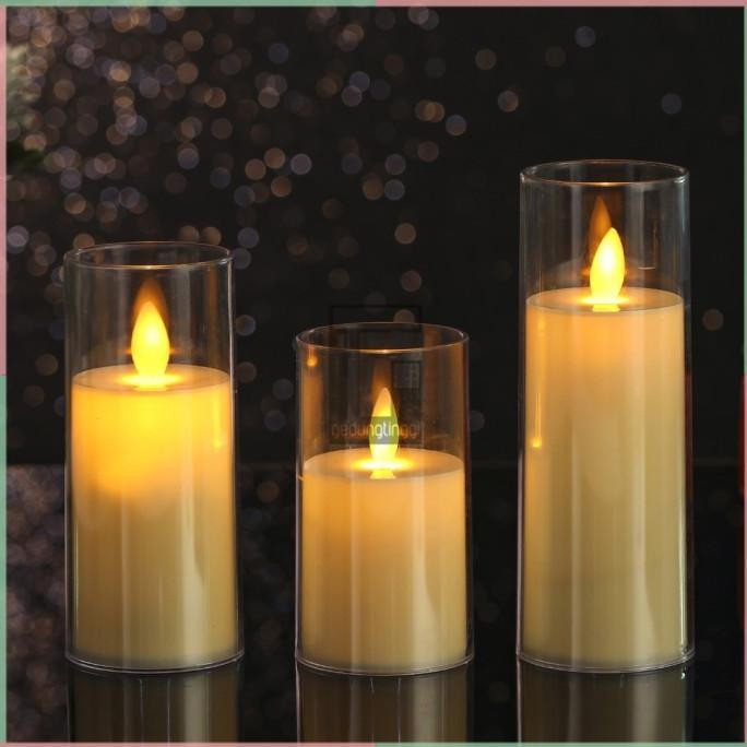 LKJ Lilin elektrik LED premium hias korea aesthetic lilin natal lilin altar lampu tidur korea model 