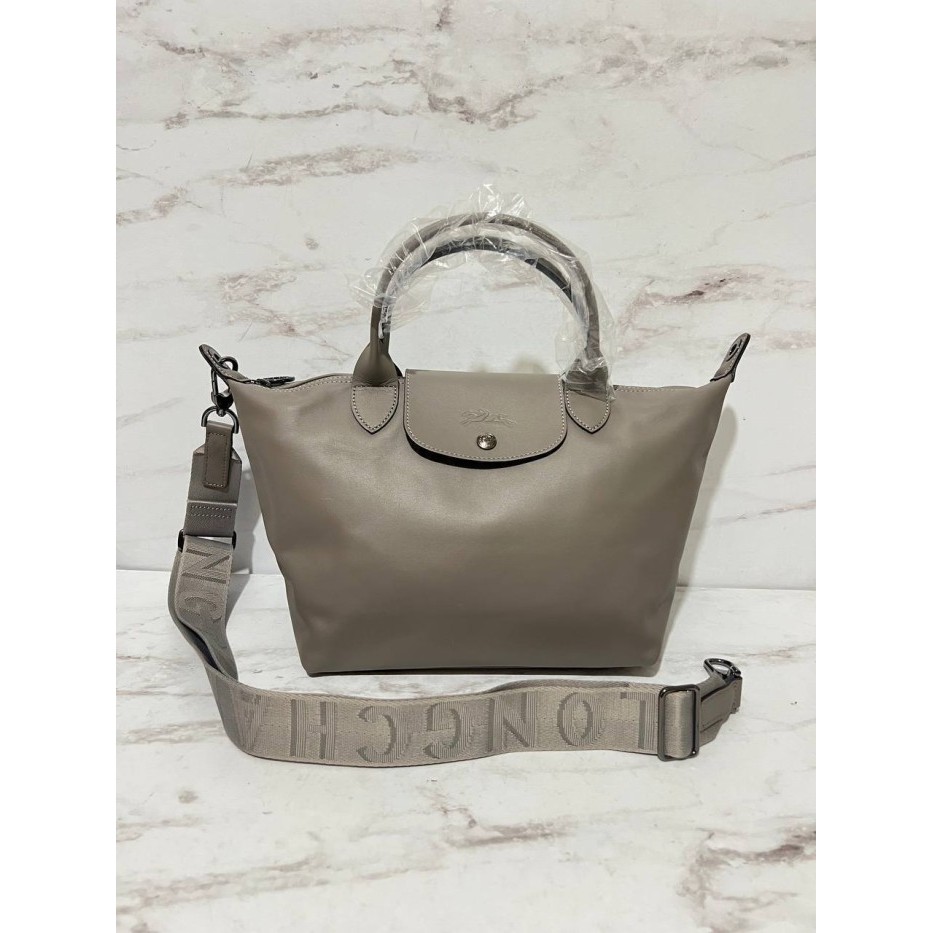 Tas Longchamp LC Cuir Le Pliage Xtra Small Top Handle Leather Turtledove Original
