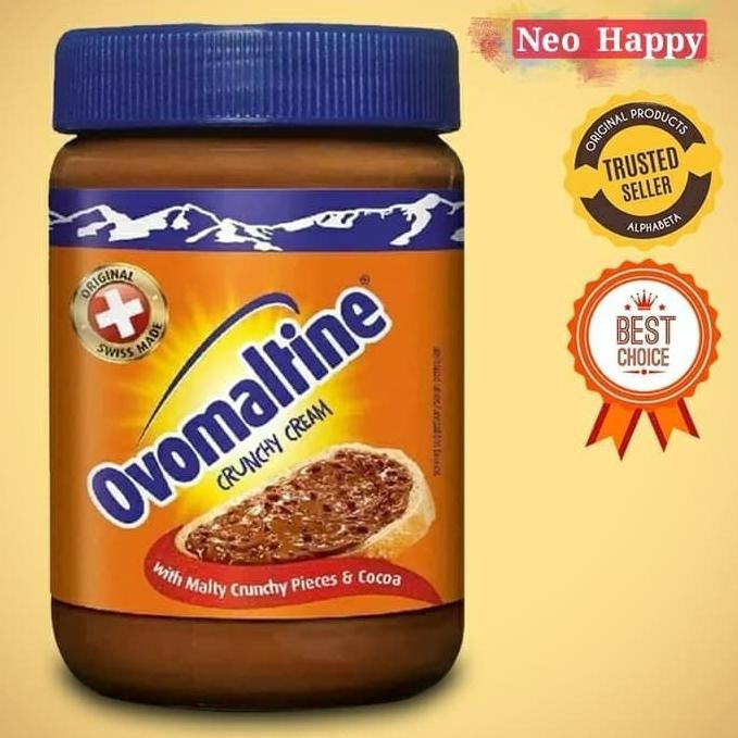 

Ovomaltine Crunchy Spread Cocoa Cream Selai Coklat Import 680