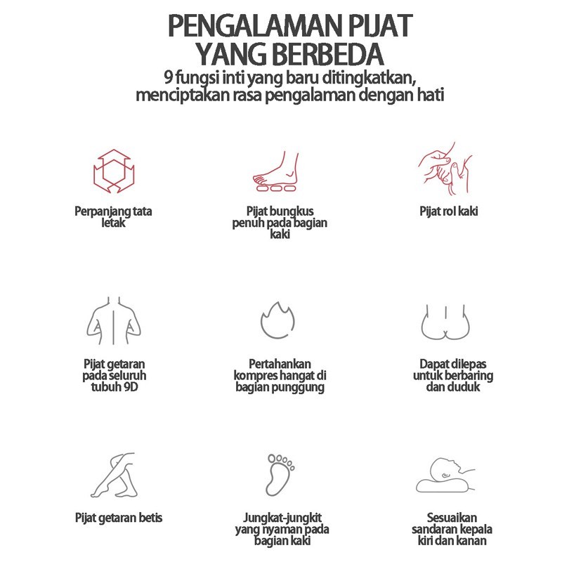 Kursi Pijat Alat Pijat Portable Pijat Elektrik Pijat punggung / Pijat Kaki / Kursi Pijat Alat Pijet