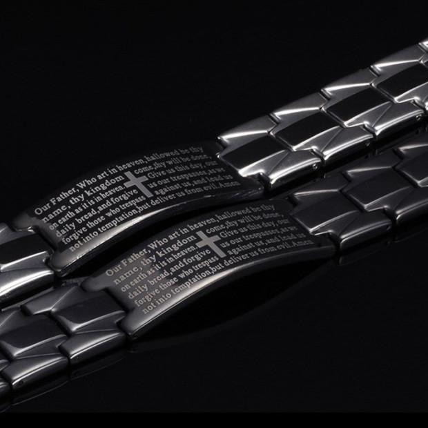 Gelang Doa Bapa Ka Titanium | Cowok Pria | Kristen Katolik