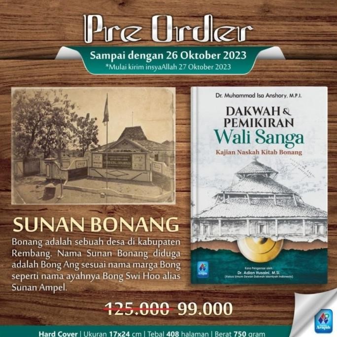 

Promo Dakwah & Pemikiran Wali Sanga Kajian Naskah Kitab Bonang Walisongo Par