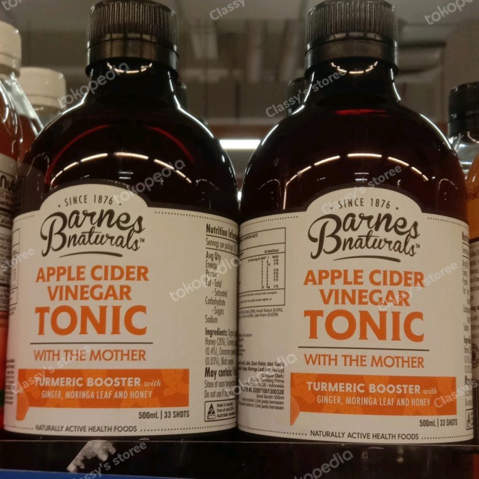 

Barnes Natural Organic Apple Cider Vinegar Tonic With The Mother 500Ml