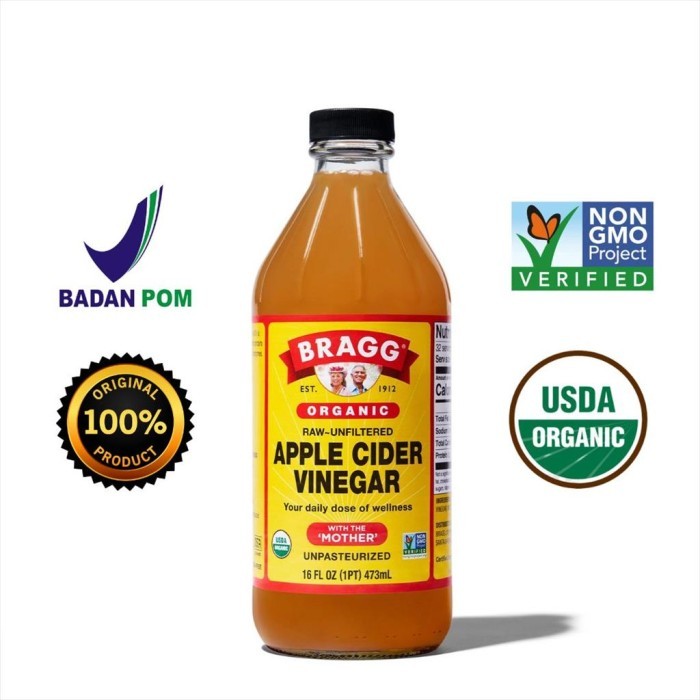 

Bragg Organic Apple Cider Vinegar Cuka Apel 473Ml Ori Bpom