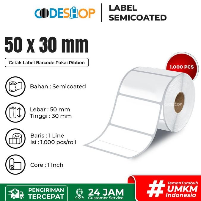 

Sale Label Semicoated 50 X 30Mm / 50X30/ 50 X 30 Mm 1000 Pcs