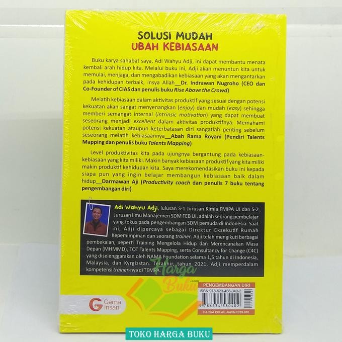 

Promo Solusi Mudah Ubah Kebiasaan Memulai Menjaga Dan Mengabadikan Kebiasaan