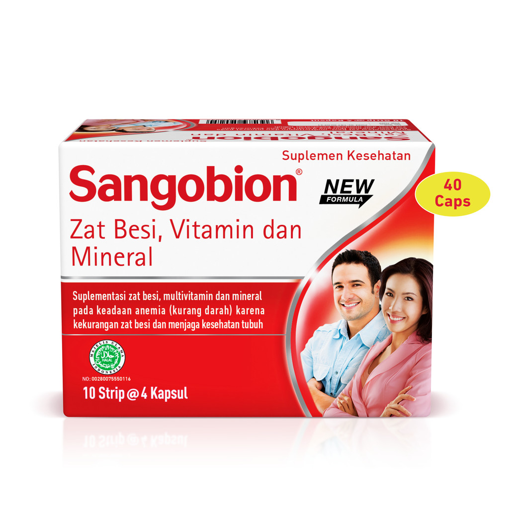 Sangobion Capsule 4s Mineral Vitamin C Suplemen Zat Besi