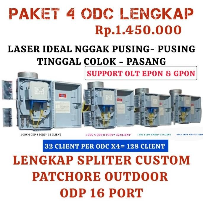 BEBAS ONGKIR - PAKET 4 ODC 1 core support 128 client