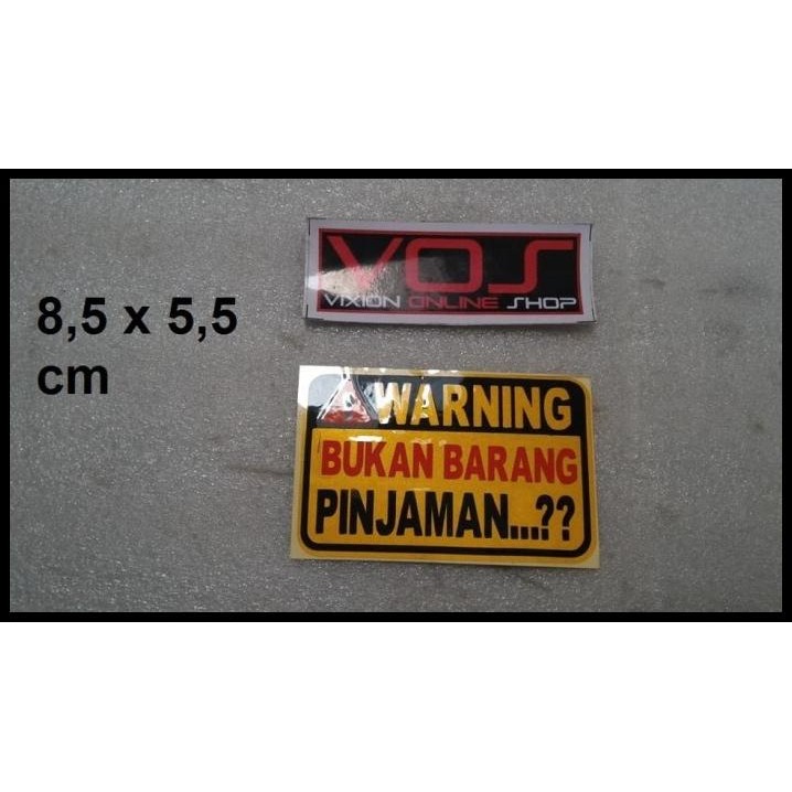 

TERMURAH STIKER UNIK WARNING PINJAMAN !
