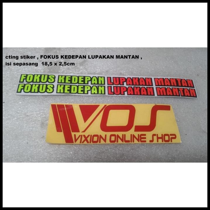 

HOT DEAL CUTING STIKER ISI SEPASANG FOKUS KEDEPAN LUPAKAN MANTAN !