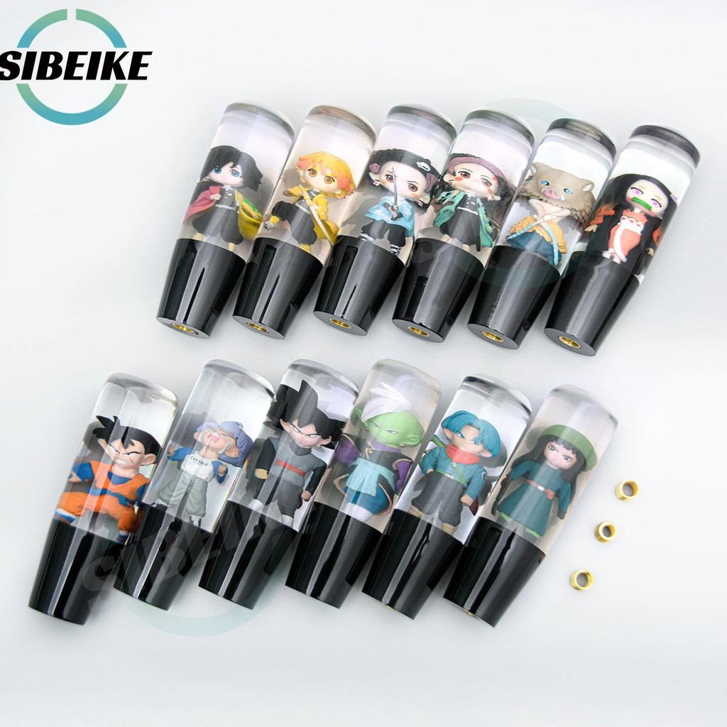jdm universal anime carton gear shift knob 15cm acrylic transparent lever change knob shifter