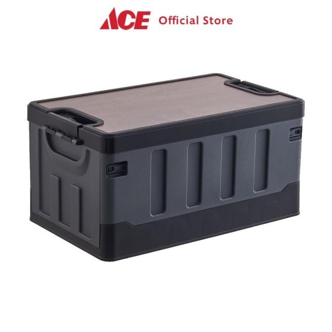 

Maxbuilt Kotak Penyimpanan Lipat - Hitam/Abu-Abu Wadah Kotak Simpan Serbaguna Foldable Storage Box Dengan Handle Boks Organizer