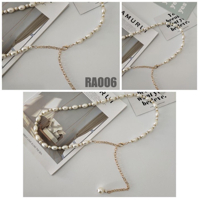 Belt Rantai Wanita Gold Simple Elegant Dress Korea Ikat Pinggang "Ra"