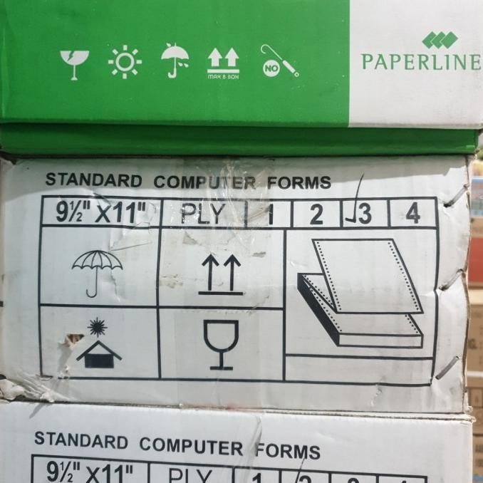 

Continuous Form 9.5 x 11" 3 Ply bagi 2 dan full Kertas Computer NCR