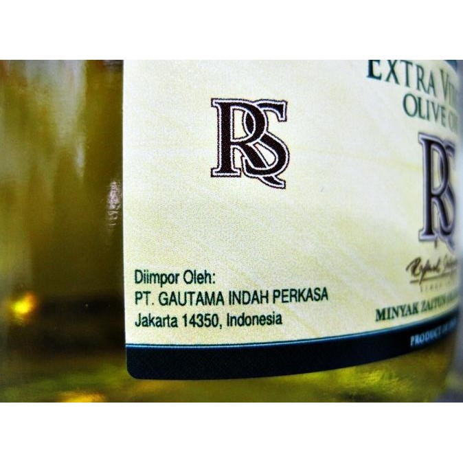 

Minyak Zaitun Rs 250Ml | Rafael Salgado | Extra Virgin Olive Oil