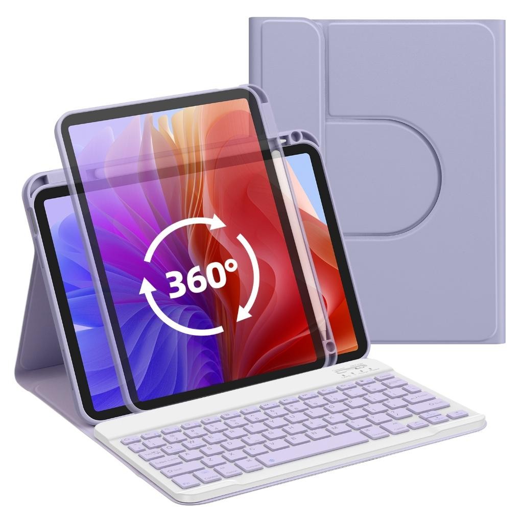 DISKON! GOOJODOQ For iPad Case bluetooth Keyboard and Mouse Set magnetic 720 rotation iPad case For 