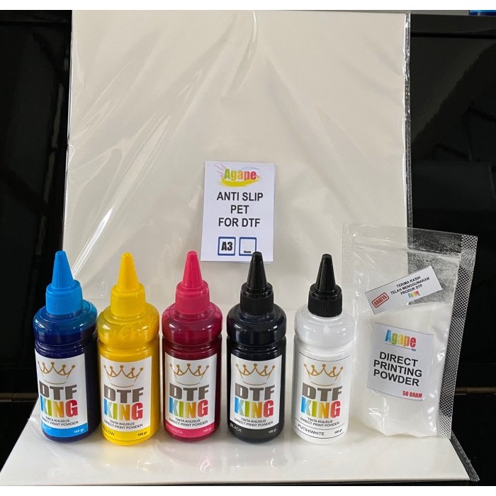 

TERMURAH - TINTA DTF PAKET PERDANA MURAH BANGET.. GRATIS POWDER