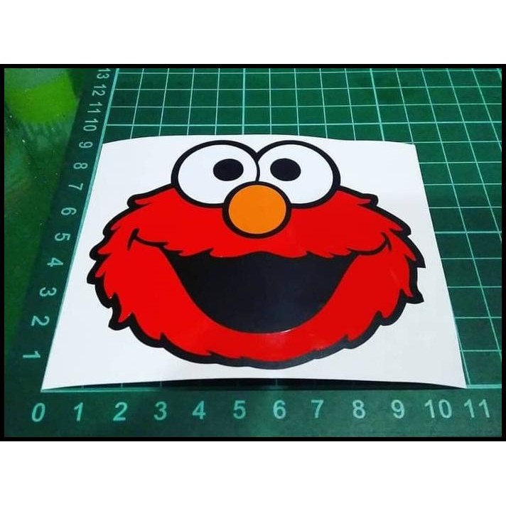 

HOT DEAL CUTTING STICKER KEPALA ELMO MERAH 11X9CM !!