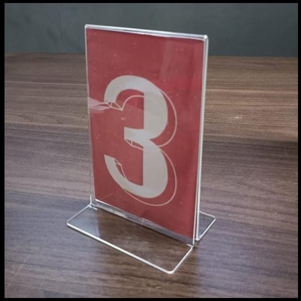 

BEST DEAL TENT CARD ACRYLIC A6 | AKRILIK TEMPAT QR CODE | NOMOR MEJA 2 SISI !!!!!!