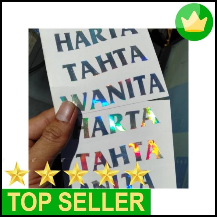 

DISKON TERLARIS STICKER HOLOGRAM VIRAL HARTA TAHTA NAMA WANITA - PUTIH KEREN !!